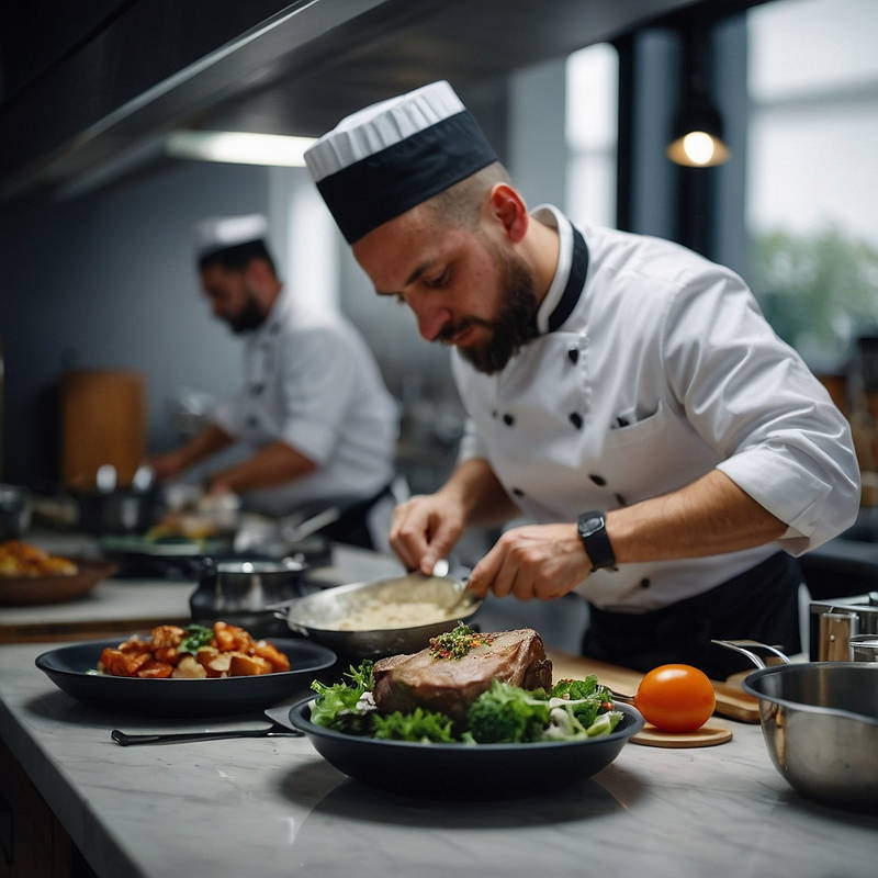 Cheff in a kitchen